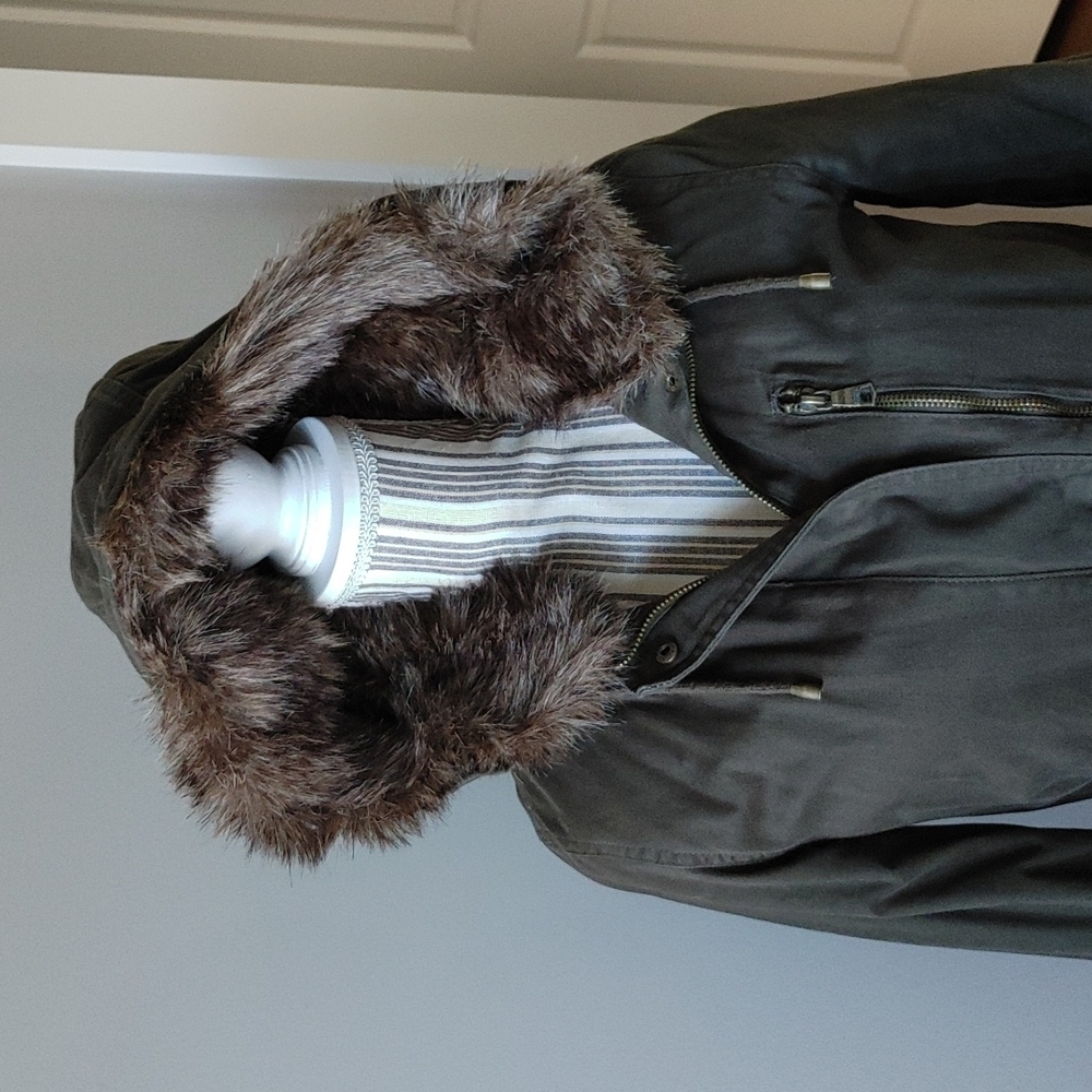 Banana Republic Faux Fur Utility Coatp - Picture 2 of 8